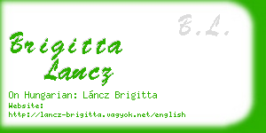 brigitta lancz business card