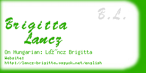 brigitta lancz business card